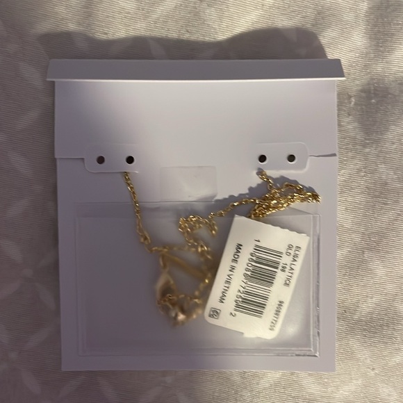 kendra scott elisa lattice frame gold short pendant necklace - Picture 4 of 4